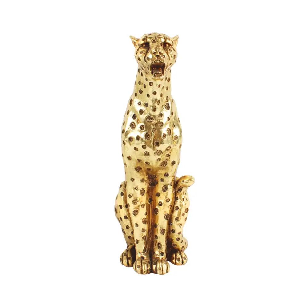 Gold Leopard Resin Sculpture