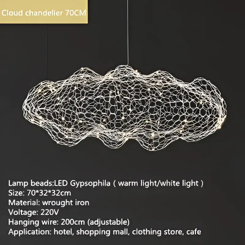Gold Mesh Cloud Pendant Light