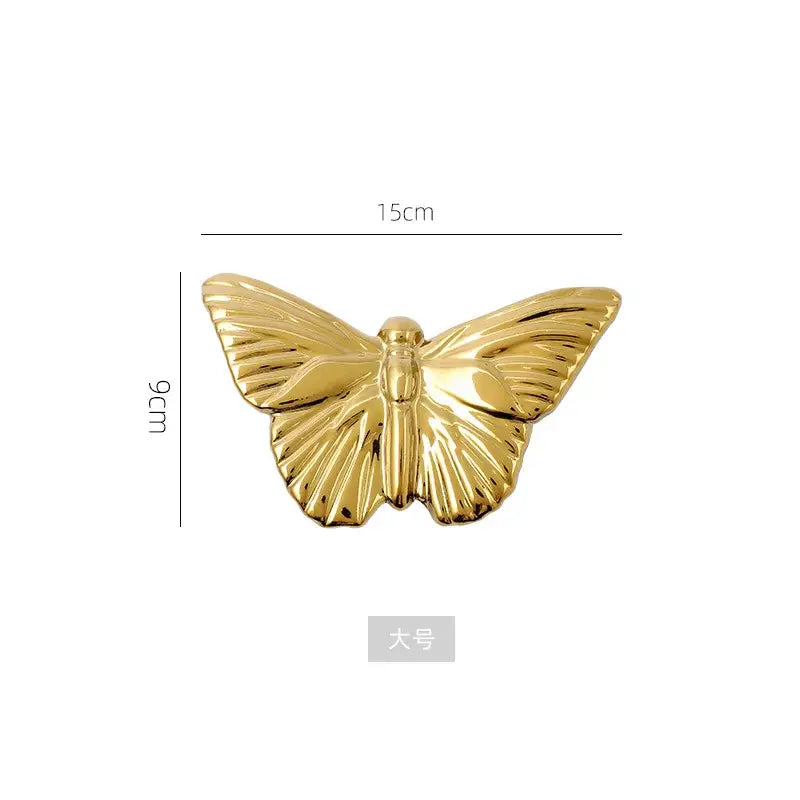 Golden Butterfly Wall Set