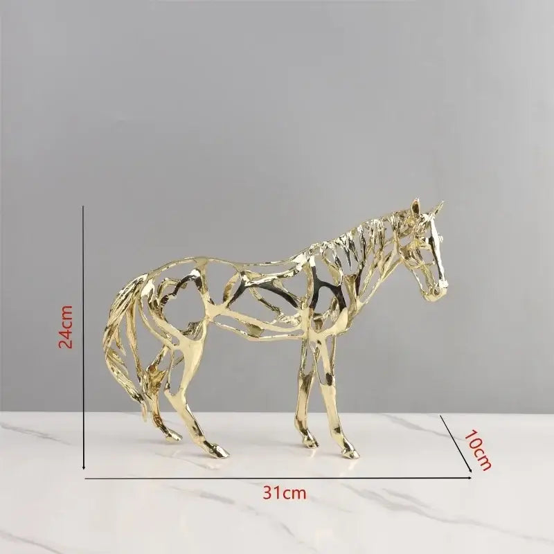 Gold Openwork Tiger Sculpture