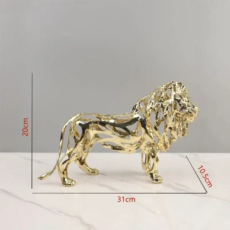 Gold Openwork Tiger Sculpture