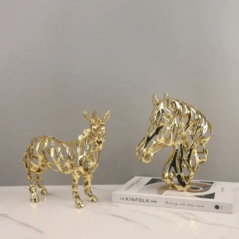 Gold Openwork Tiger Sculpture