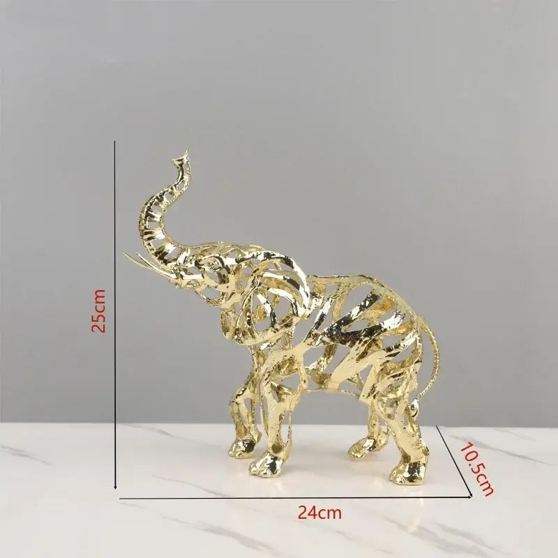Gold Openwork Tiger Sculpture