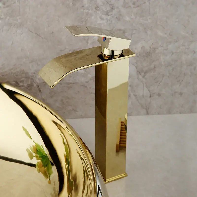 Gold Ceramic Basin Set