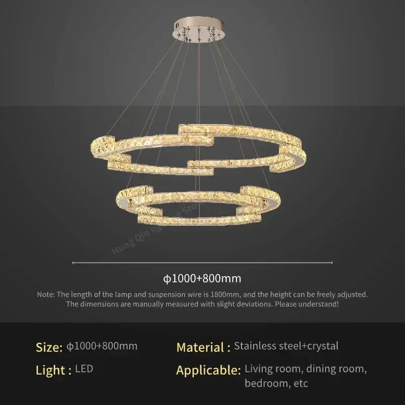 Gold Spiral Crystal Pendant