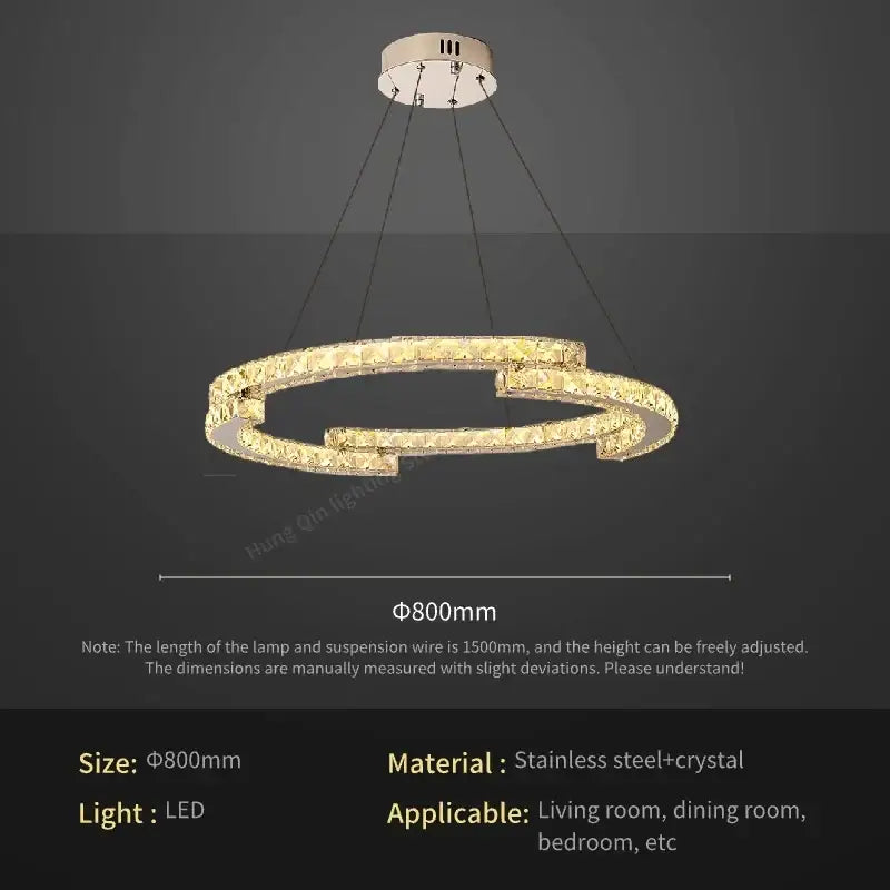 Gold Spiral Crystal Pendant