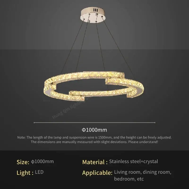 Gold Spiral Crystal Pendant