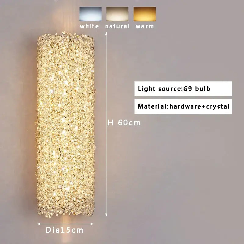 Golden Textured Glass Wall Lamp