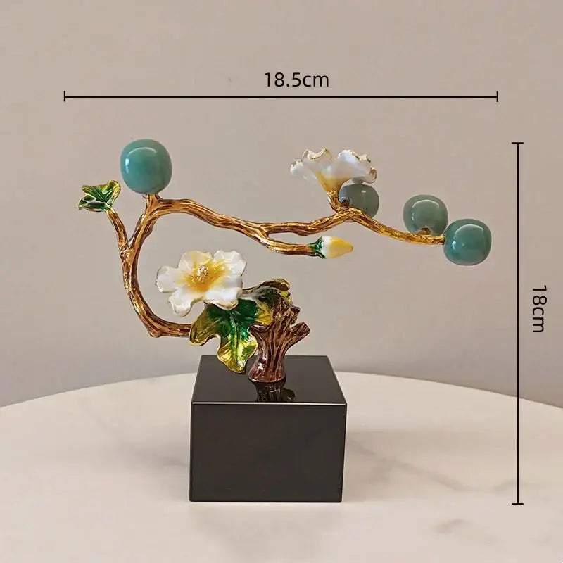 Porcelain Plum Blossom Sculpture
