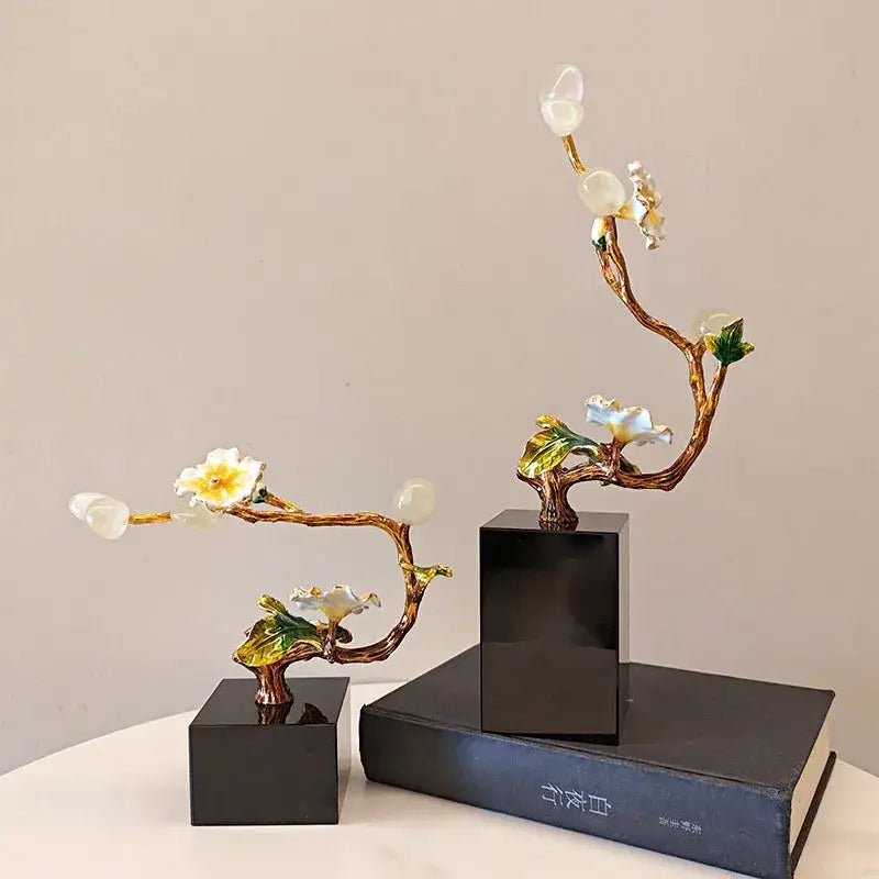 Porcelain Plum Blossom Sculpture