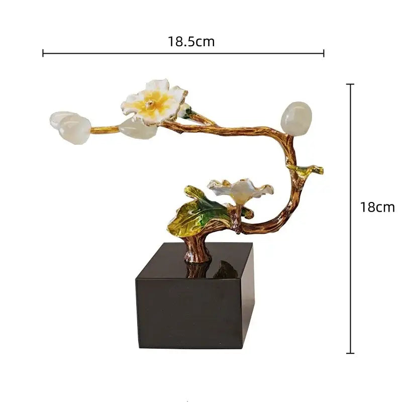 Porcelain Plum Blossom Sculpture