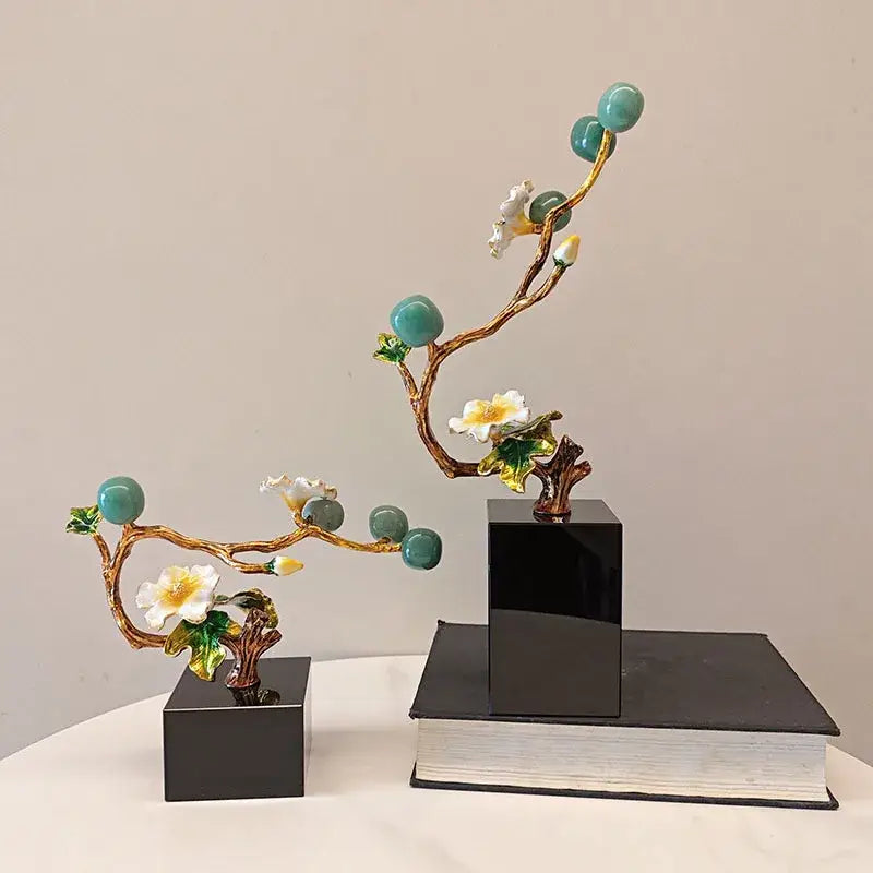Porcelain Plum Blossom Sculpture
