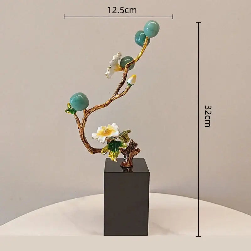 Porcelain Plum Blossom Sculpture