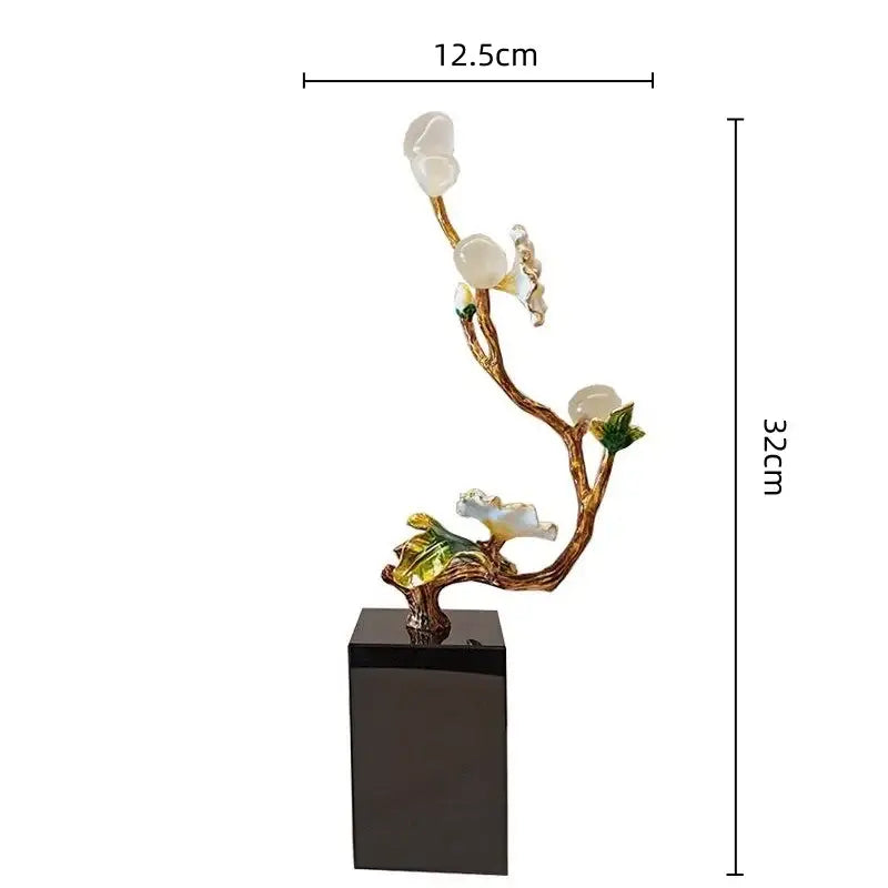 Porcelain Plum Blossom Sculpture