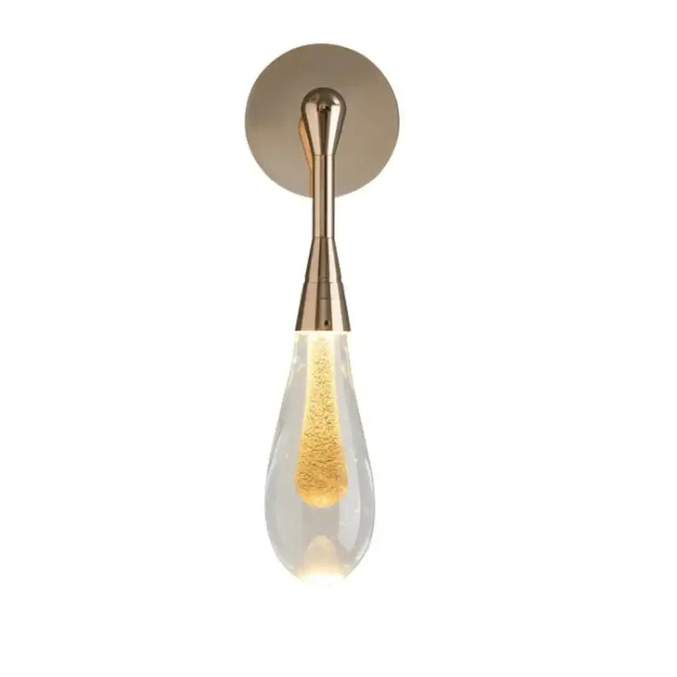 Gold Crystal Wall Sconce 34x10cm Rose Gold