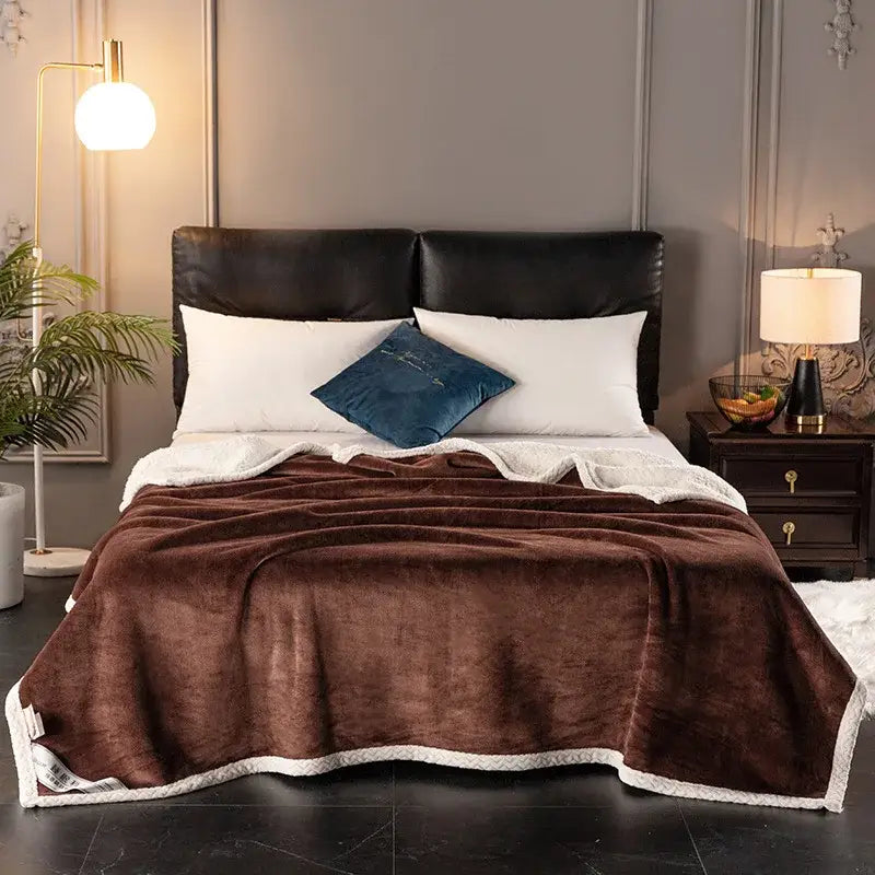 White Velvet Sofa Blanket