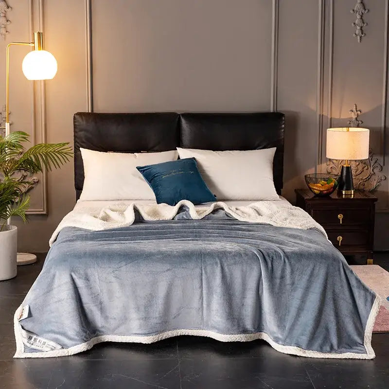 White Velvet Sofa Blanket