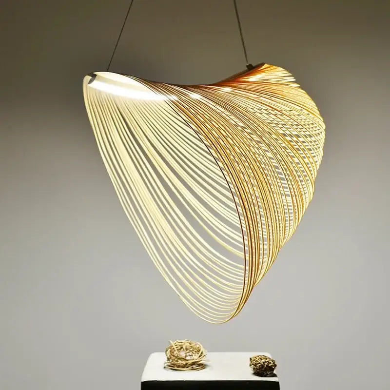 Bamboo Mesh Pendant Light