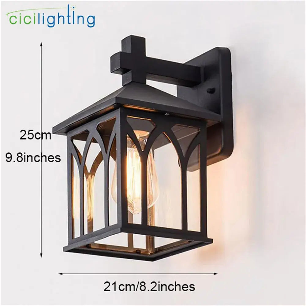 Bronze Arched Glass Lantern