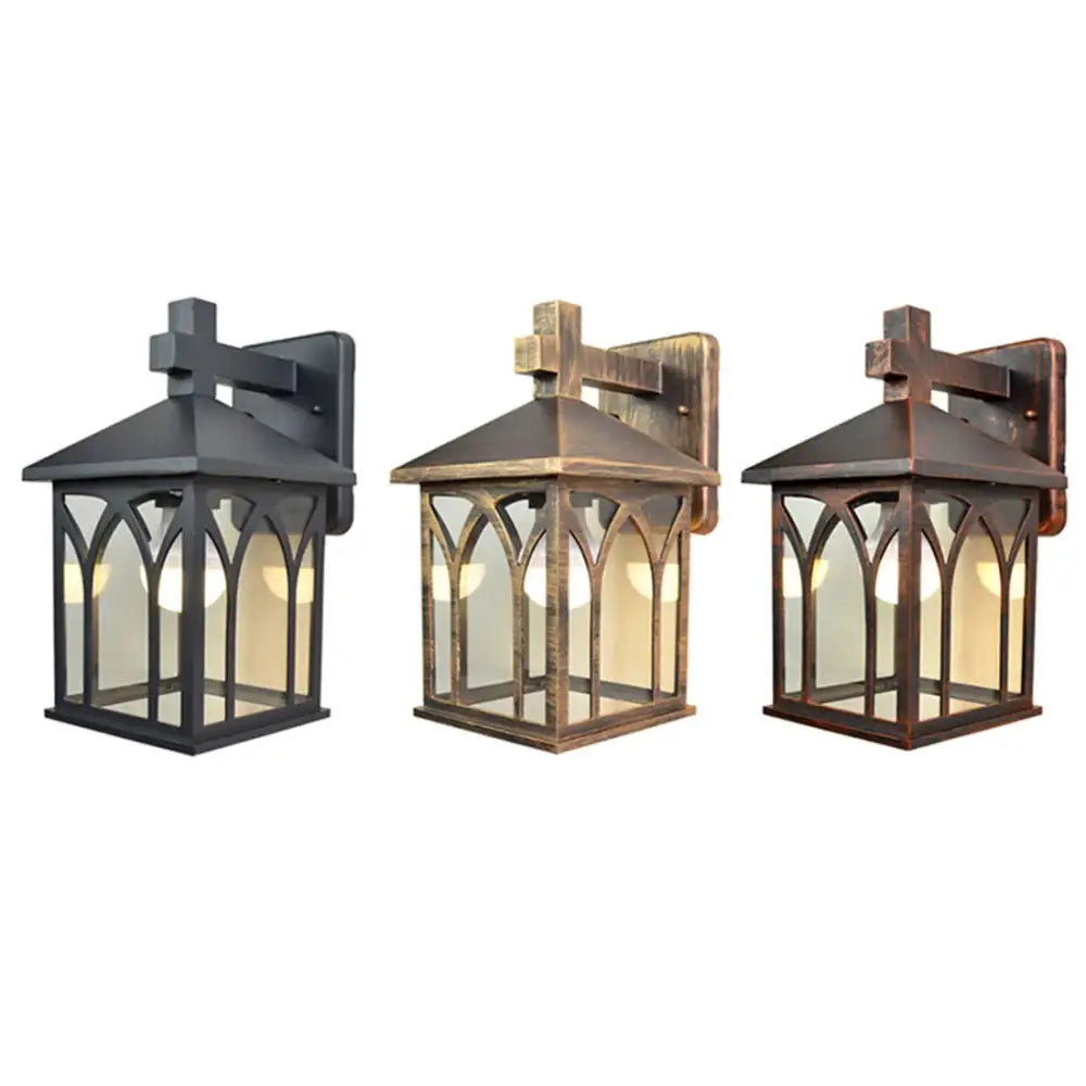Bronze Arched Glass Lantern