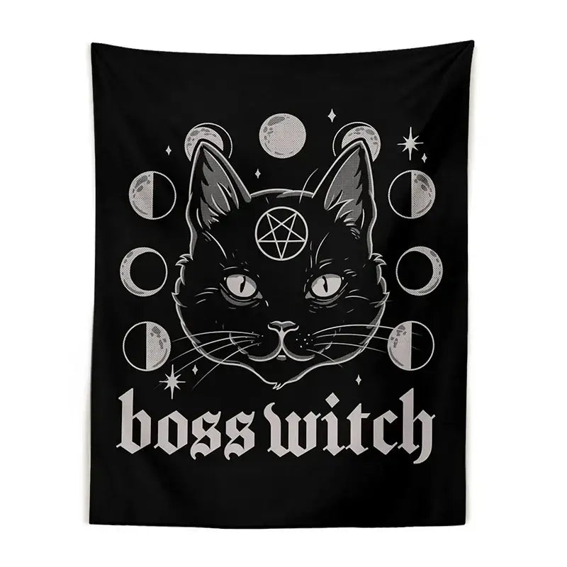 Black Witchcraft Tapestry