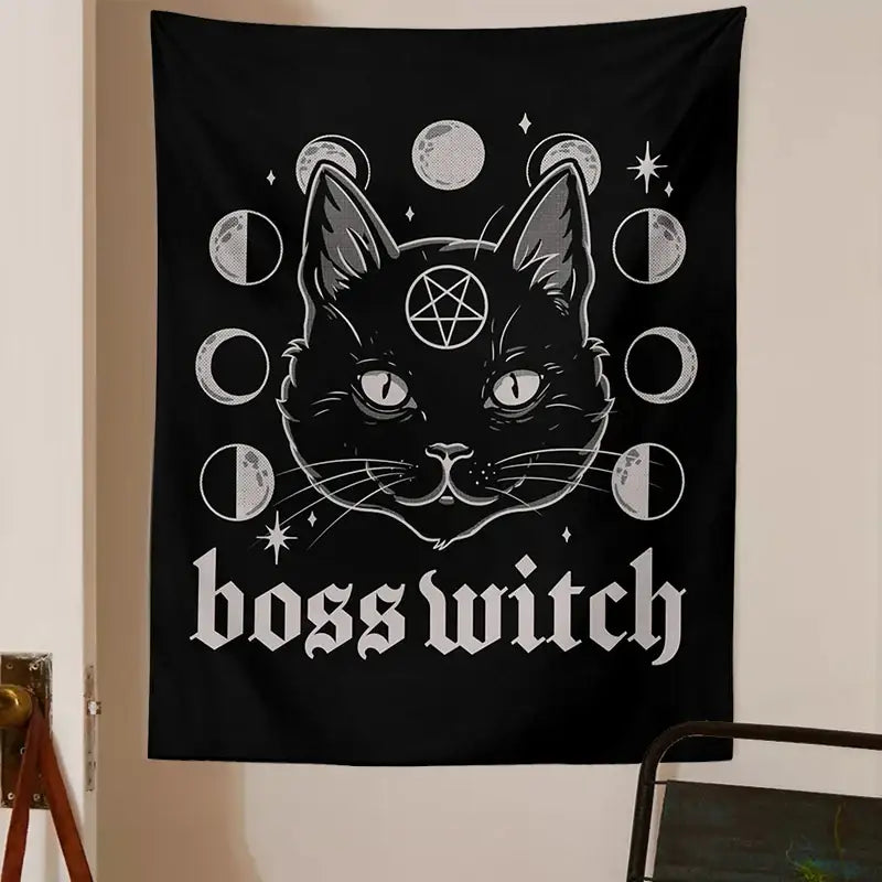 Black Witchcraft Tapestry