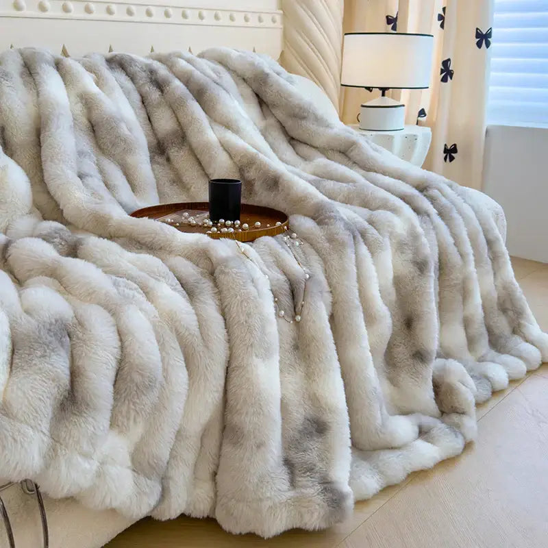 Gradient Grey Cashmere Throw