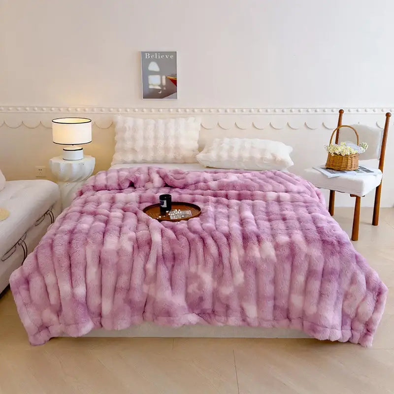 Gradient Grey Cashmere Throw