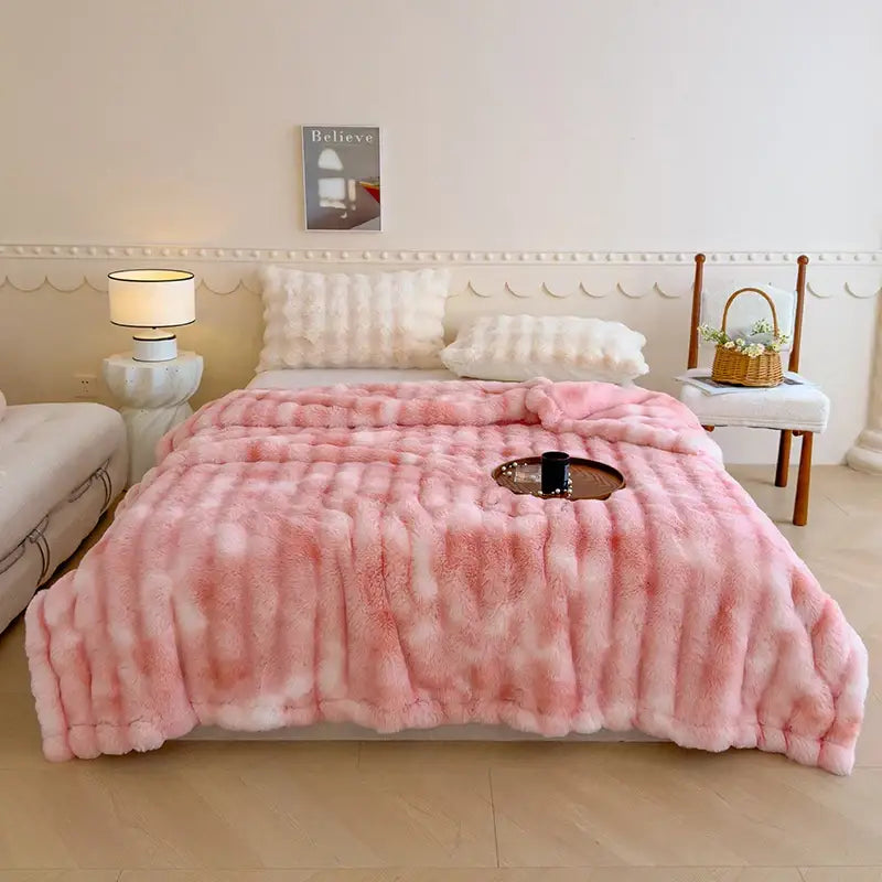 Gradient Grey Cashmere Throw