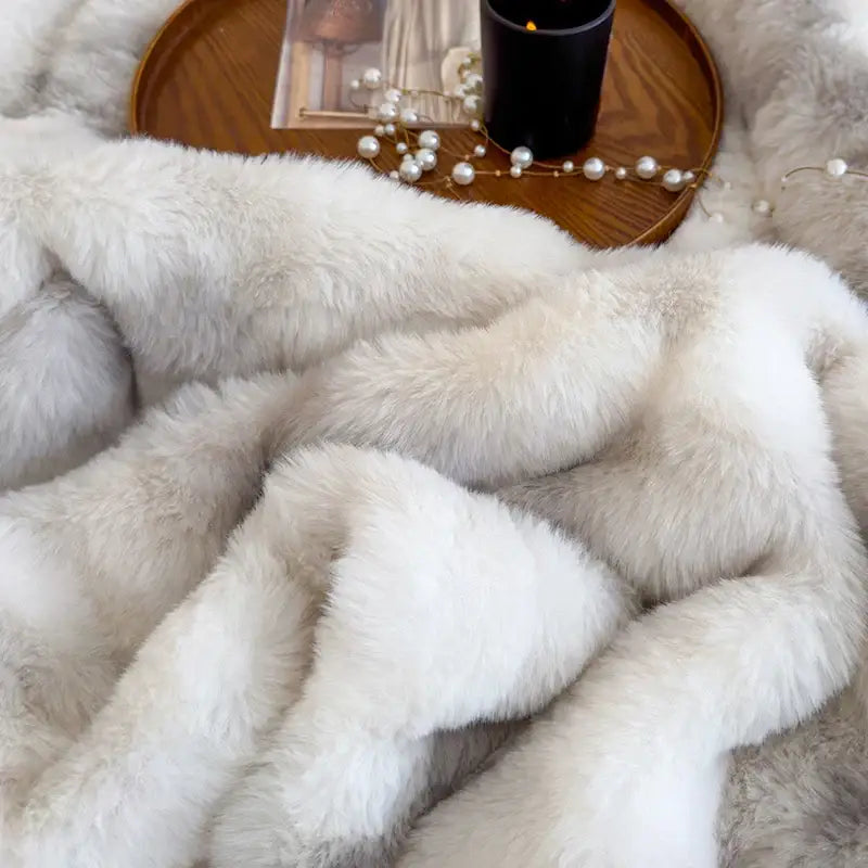 Gradient Grey Cashmere Throw