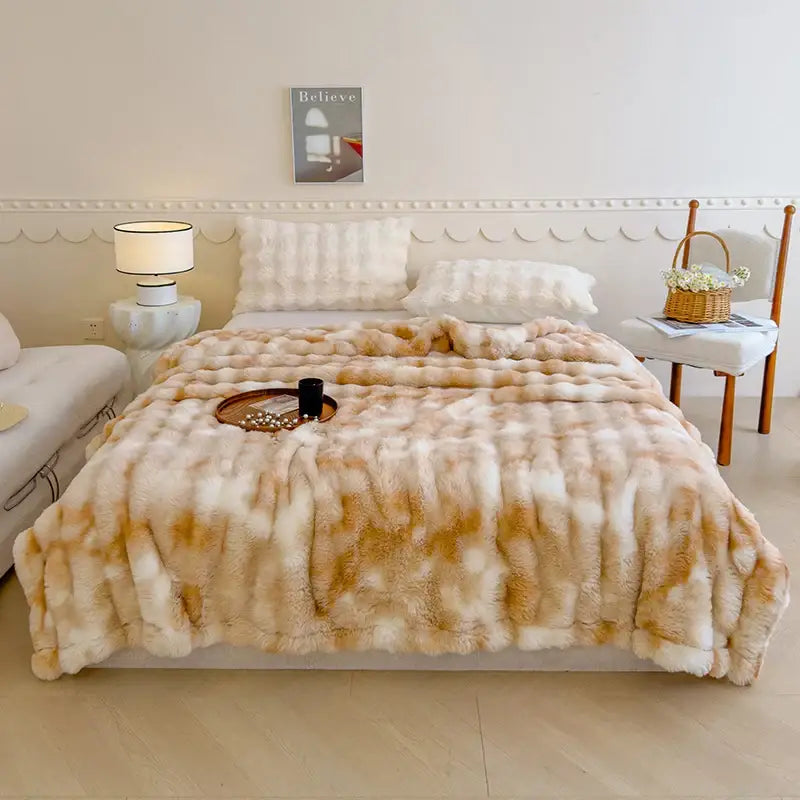Gradient Grey Cashmere Throw