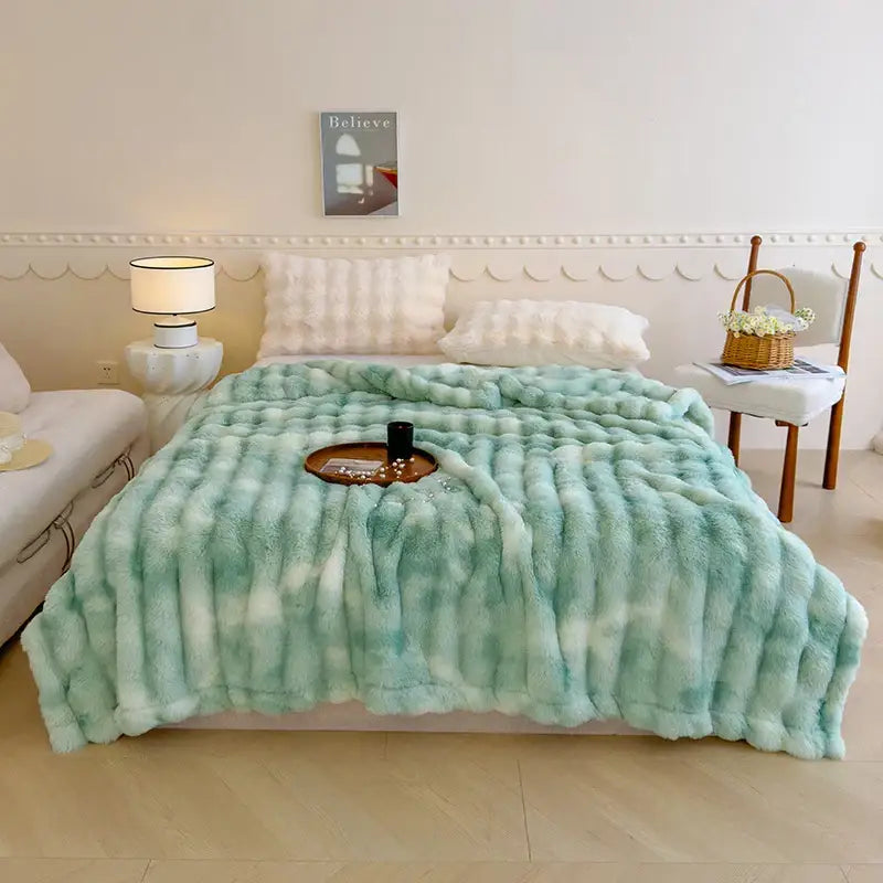 Gradient Grey Cashmere Throw