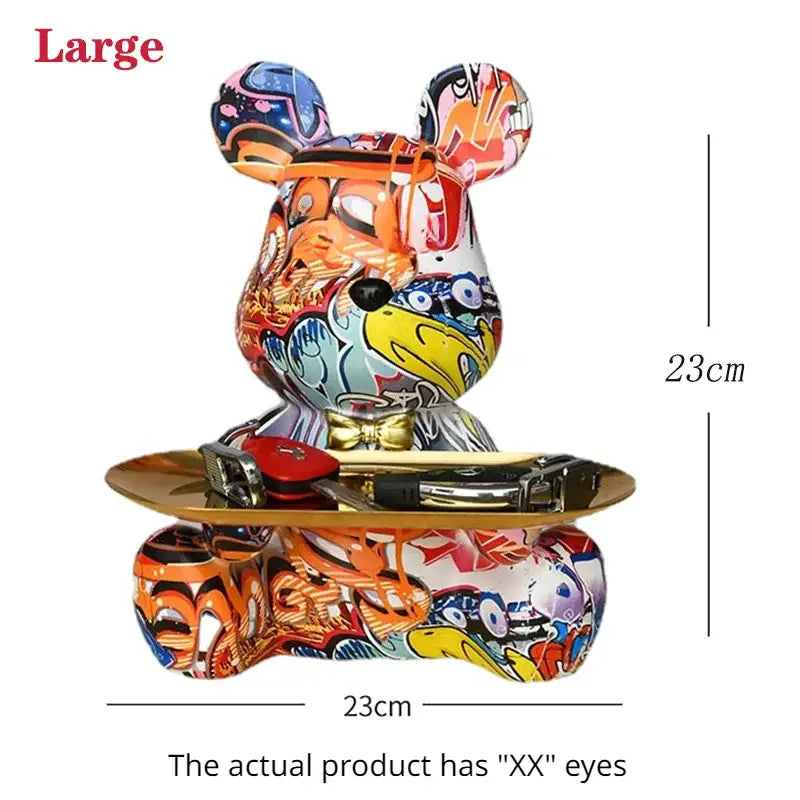 Resin Graffiti Bear Tray