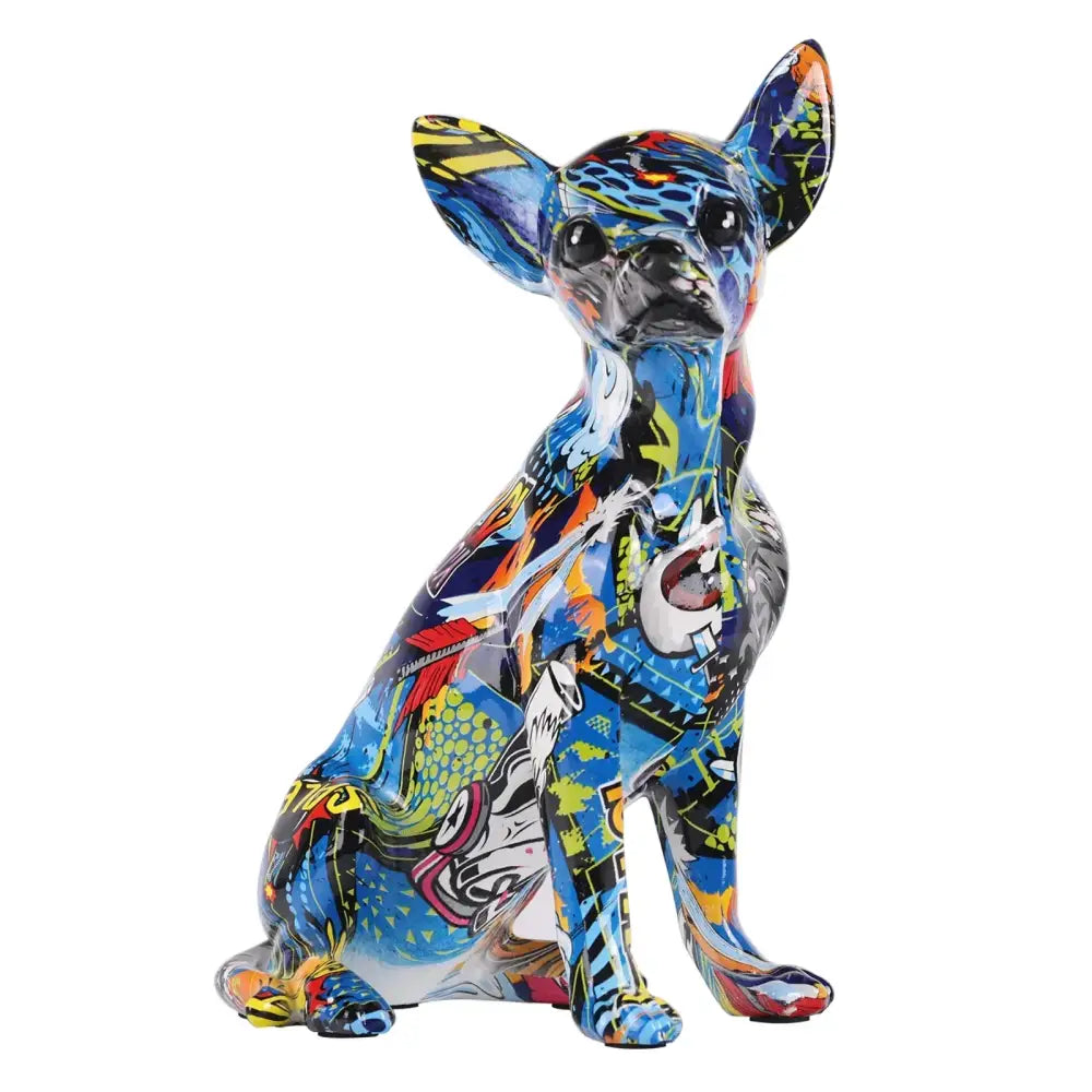 Graffiti Chihuahua Resin Statue