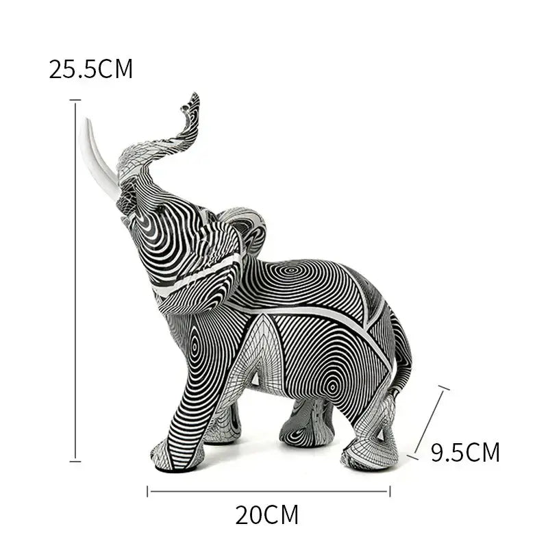 Graffiti Resin Elephant Sculpture