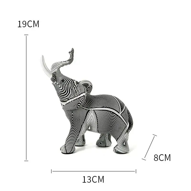 Graffiti Resin Elephant Sculpture