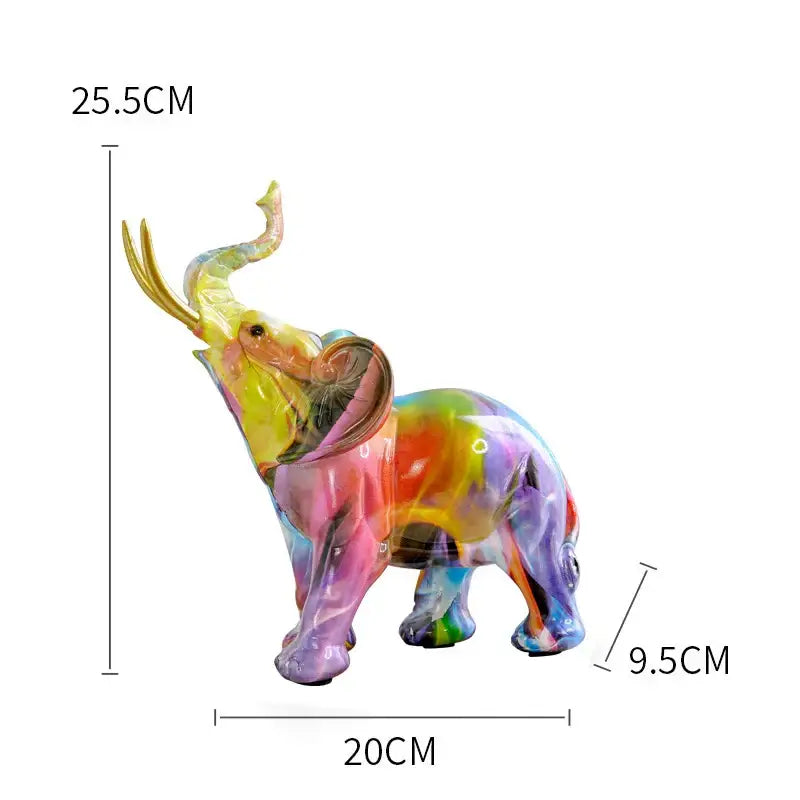 Graffiti Resin Elephant Sculpture
