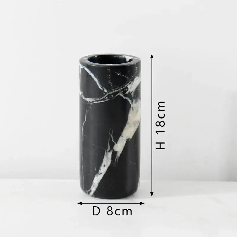 Black White Marble Jar