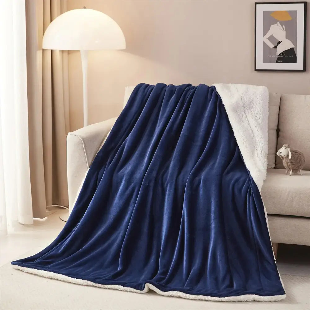 Gray Sherpa Twin Blanket