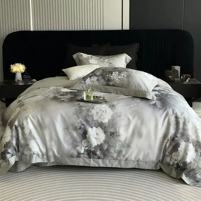 White Ruffled Bedding Set