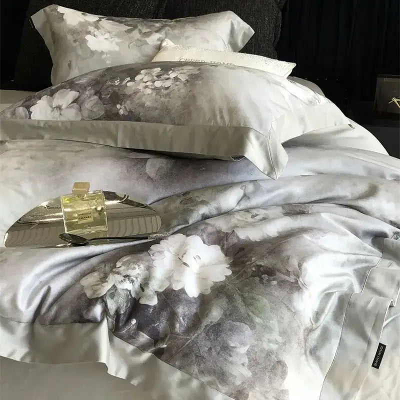 White Ruffled Bedding Set