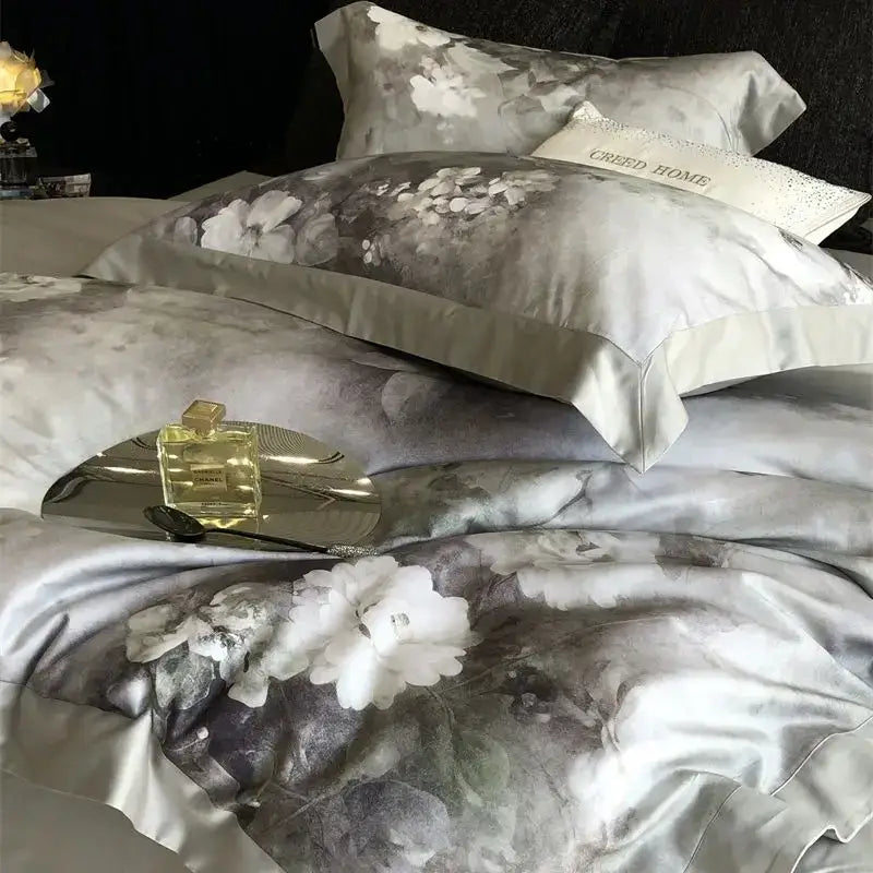 White Ruffled Bedding Set