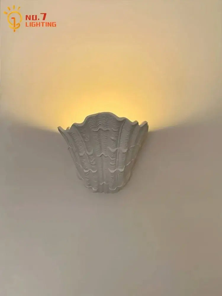 Gray Gypsum LED Wall Lamp
