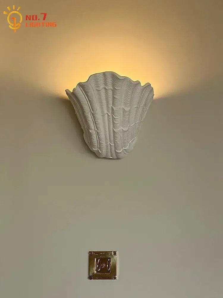Gray Gypsum LED Wall Lamp