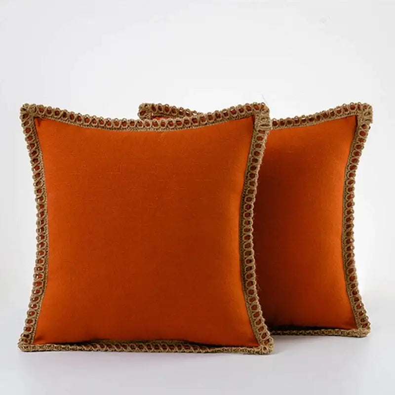 Gray Linen Throw Pillow Covers