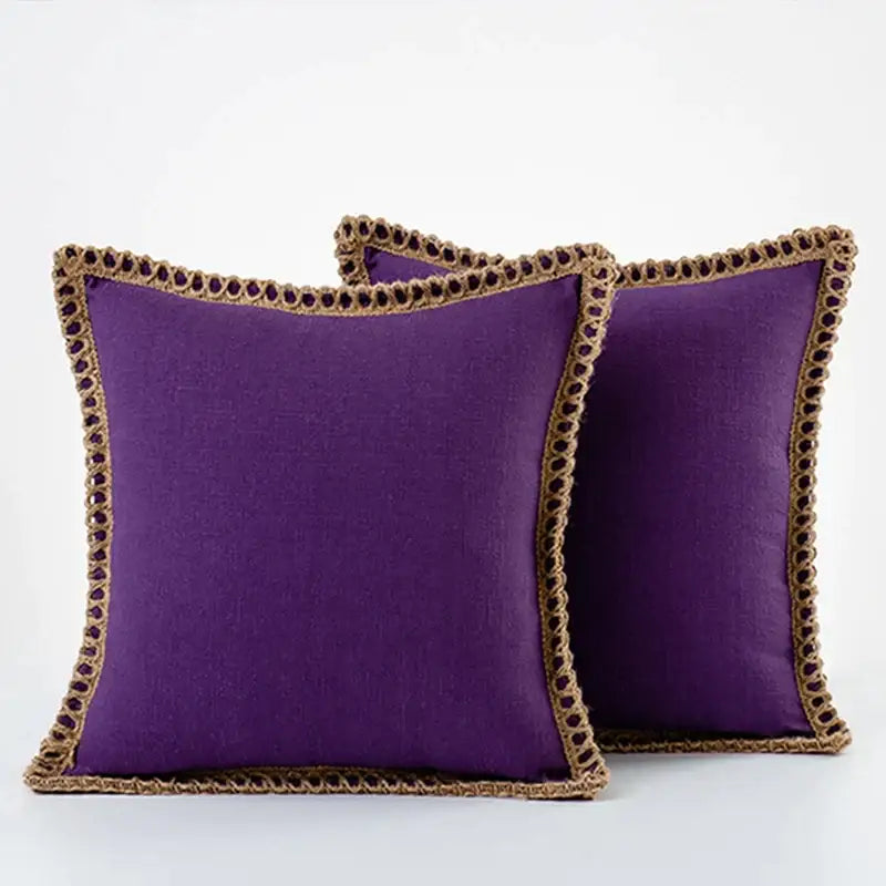 Gray Linen Throw Pillow Covers