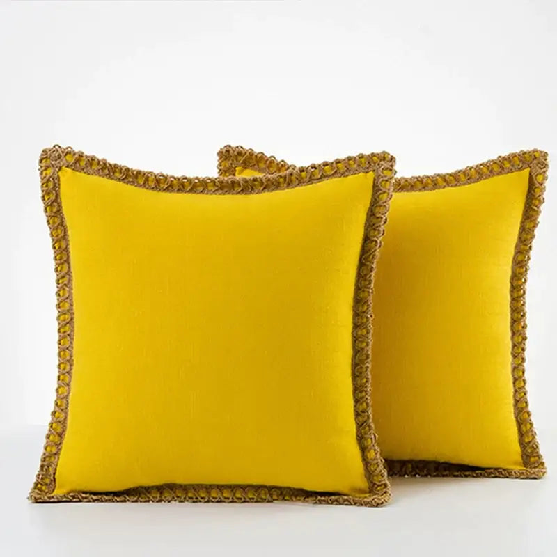 Gray Linen Throw Pillow Covers