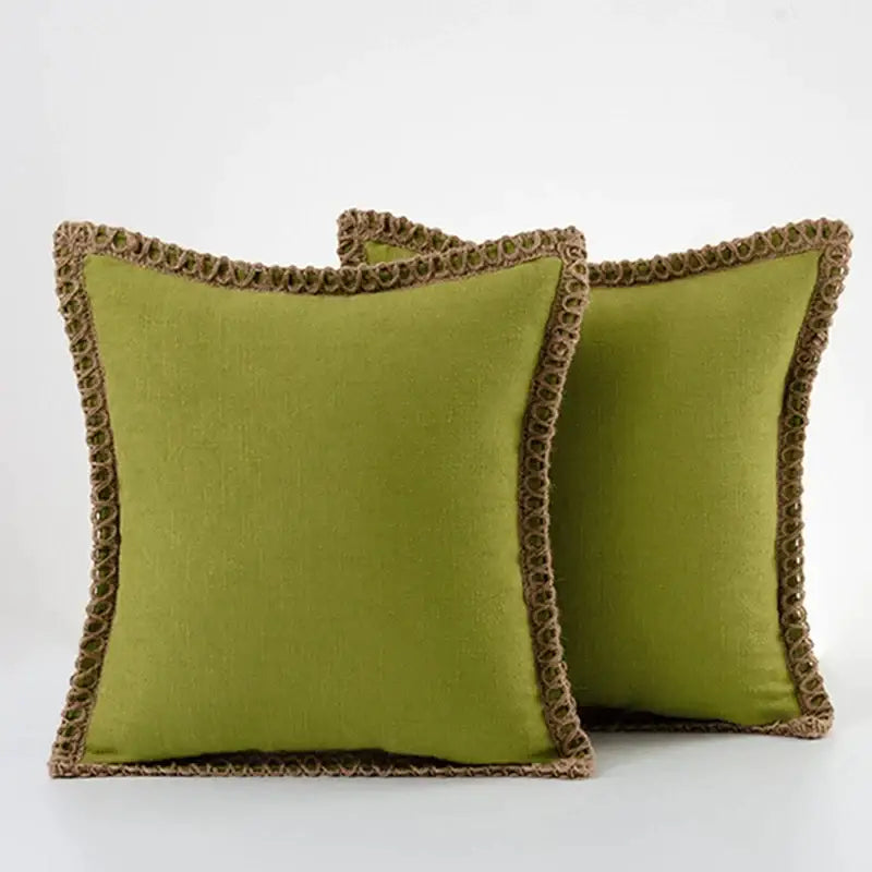 Gray Linen Throw Pillow Covers