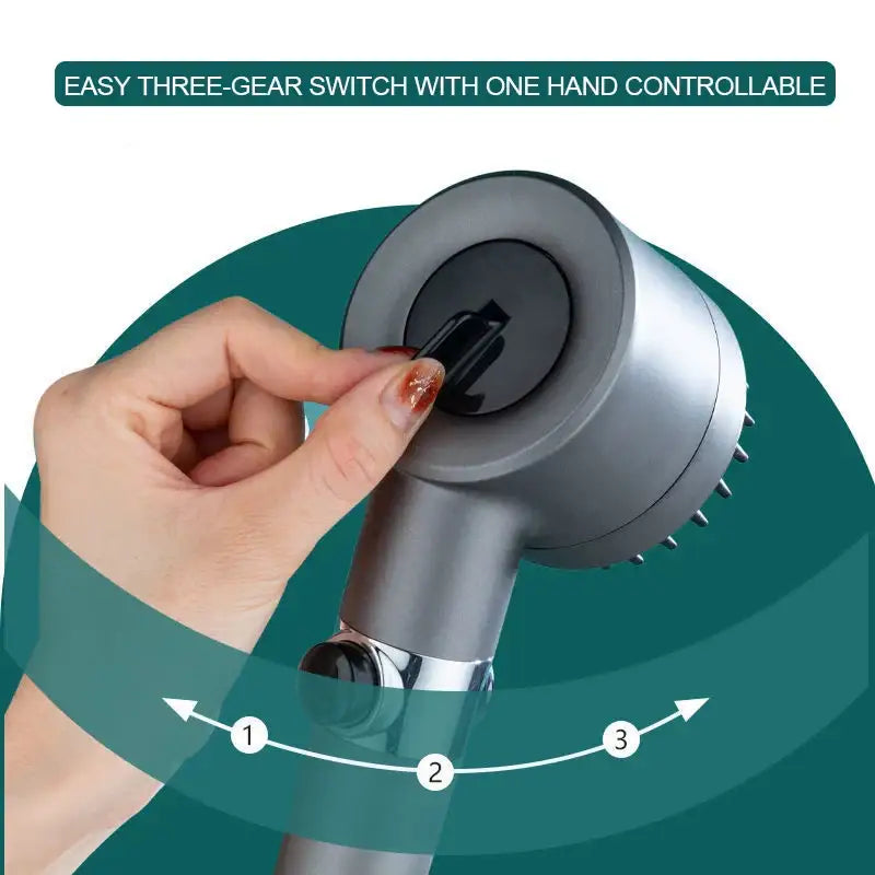 Gray Metallic Handheld Shower
