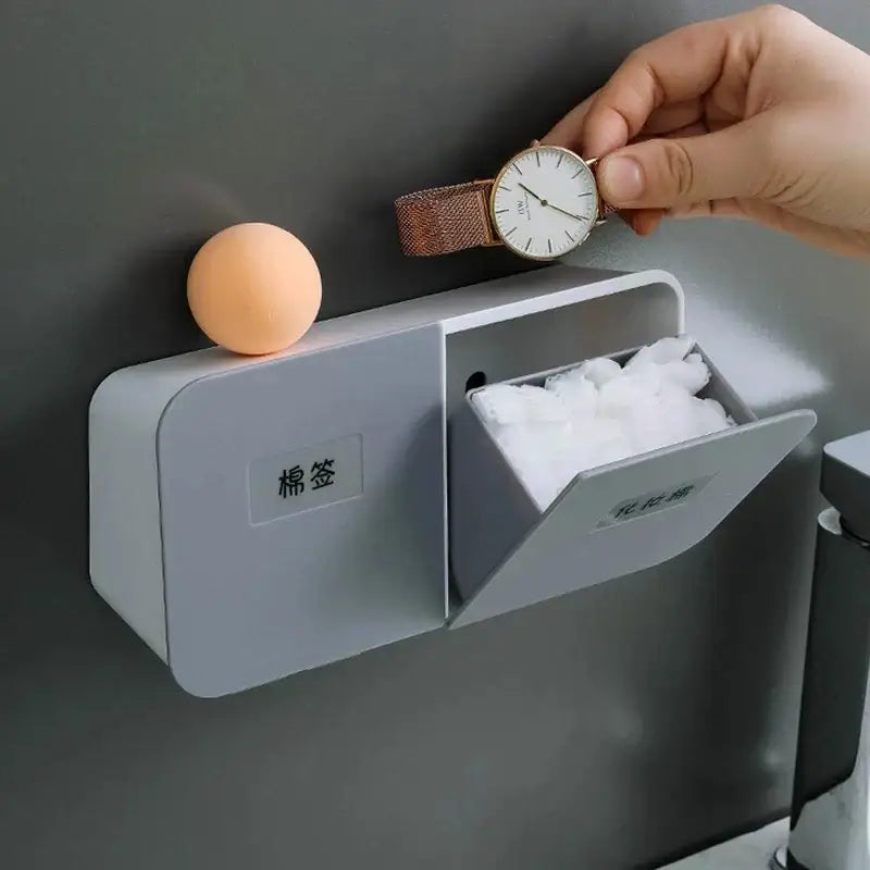 Gray Cotton Wall Organizer